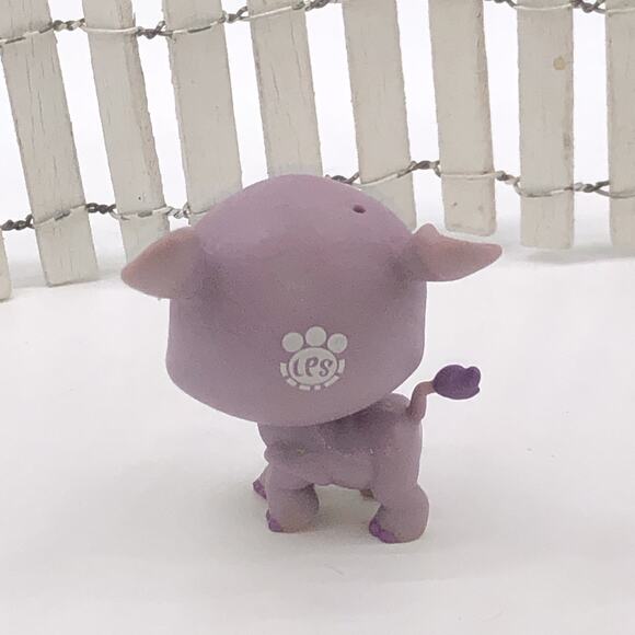 Authentic Littlest Pet Shop LPS #259 Lavender Purple Baby Una Unger Rhino - Picture 2 of 4